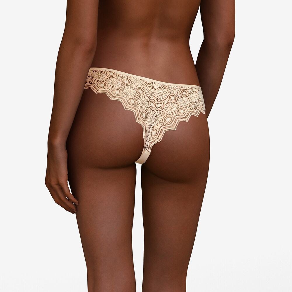 NWT! Chantelle Passionata Georgia Tanga Pearl Pink XS